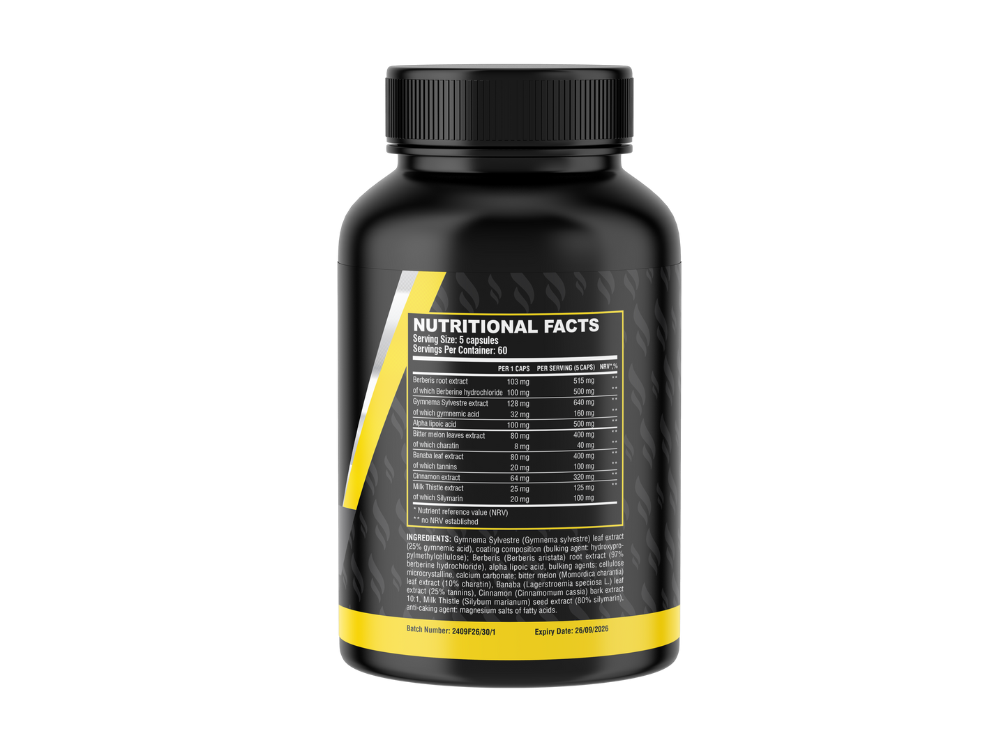 Integratore di Berberina GDA Complex 500mg, 300 capsule EXTRA FORTE